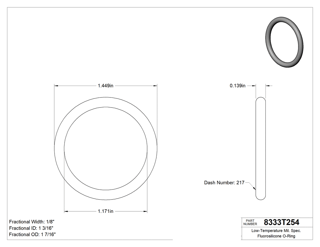 Technical drawing - 8333T254